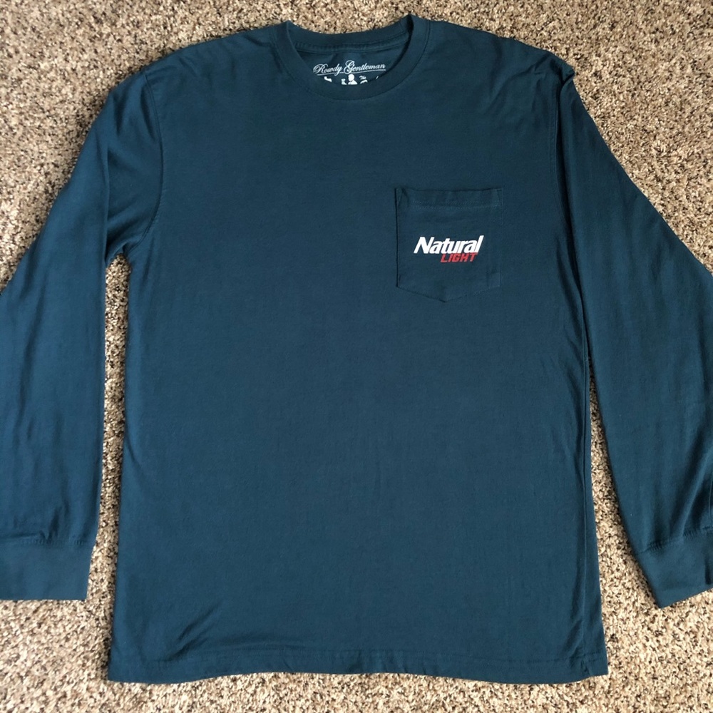 Natural Light Beer Long Sleeve Pocket T-Shirt